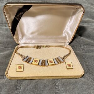 Gold and Cream Jewelry Set